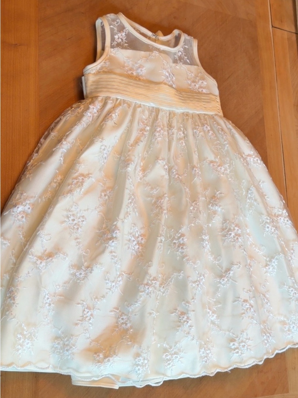 Cinderella Cream Floral Lace Party Dress